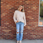 Vervet High Rise Distressed Wide Leg Jeans
