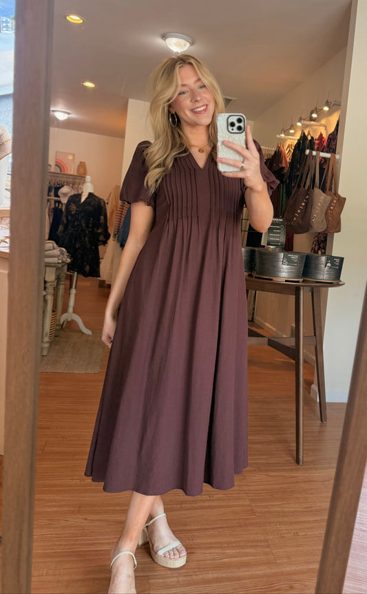 The Muse Dress in Chocolate
