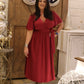 Claret Silhouette Dress