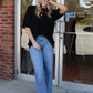 Back in Black Oversized Short Sleeve Sweater