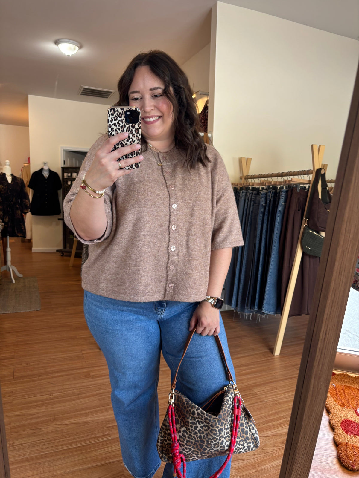 Mocha Moments Half Sleeve Cardigan