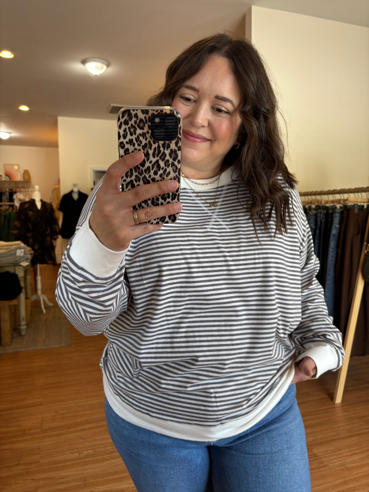 Easy Does It Striped Plus Size Pullover