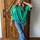 High Rise Cuffed Denim Pants