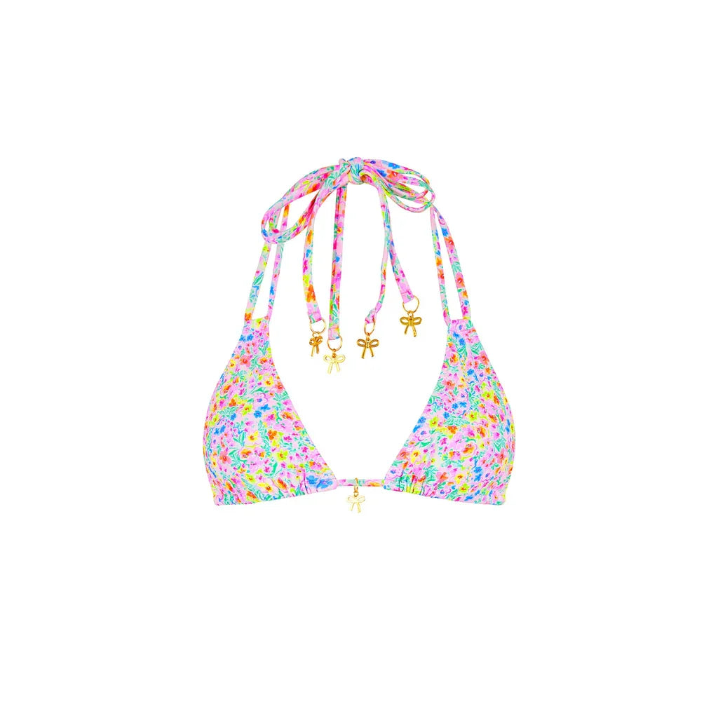 KuLani Kinis Halter Bralette Bikini Top - Moonflower
