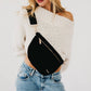 Suede Westlyn Woven Bum Bag: Suede Chocolate