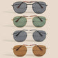 Thin Metallic Frame Fashion Sunglasses: ASSORTED