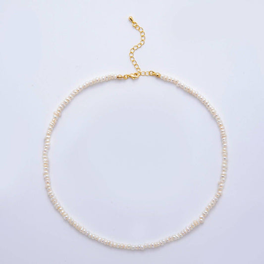 Dainty Rice Seed Freshwater Pearl Necklace