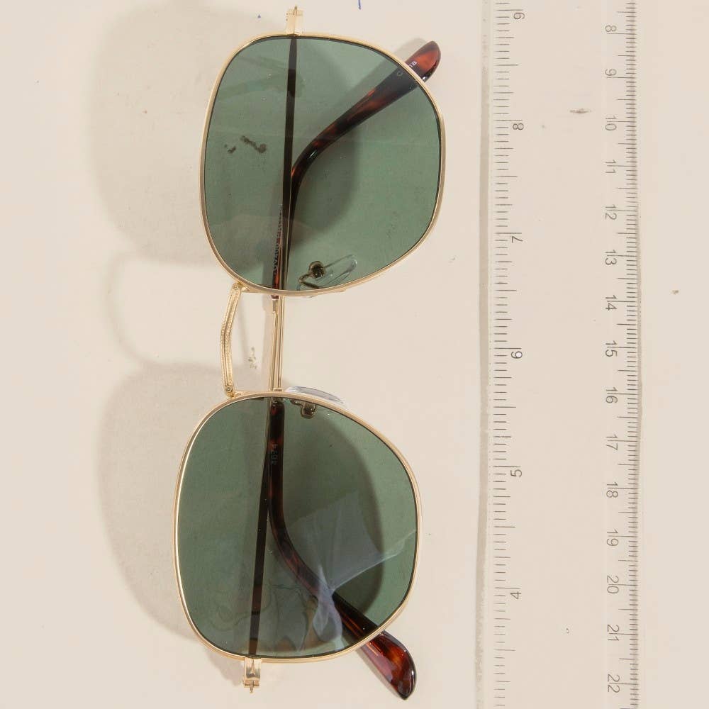 Thin Metallic Frame Fashion Sunglasses: ASSORTED