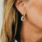 Drop Diamond Square Huggie Hoop Earrings