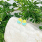 Acrylic Easter Chick Stud Earrings: Purple