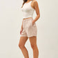 Linen Blend Shorts- Hazelnut