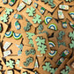 🍀 St Patricks Day Wood Stud Earrings: