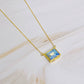 Sweet Square Pendant Necklace: Princess Pink