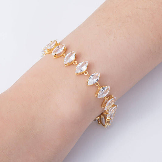 Marquise CZ Tennis Chain Bracelet